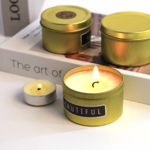 Seamless two-pieces round 4 oz candle tin