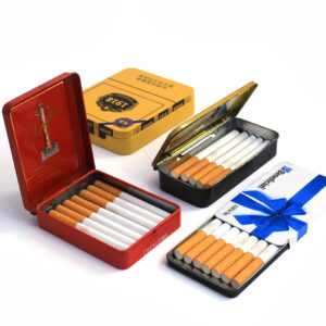 Luxury hinged lid tin can cigarettes