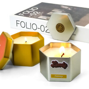 Reusable hexagon Decorative Scented Candle Container