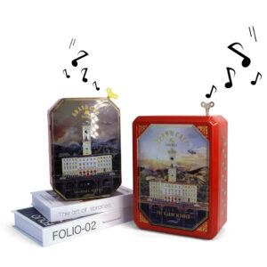 Rectangle cookie tin music box