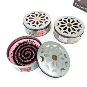 Round Mosquito repellent incense Metal Tin Box