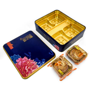 Attractive sturdy tin packaging for mooncakes