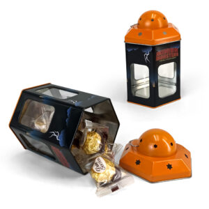Halloween Lantern Decorative Tin Box for gift